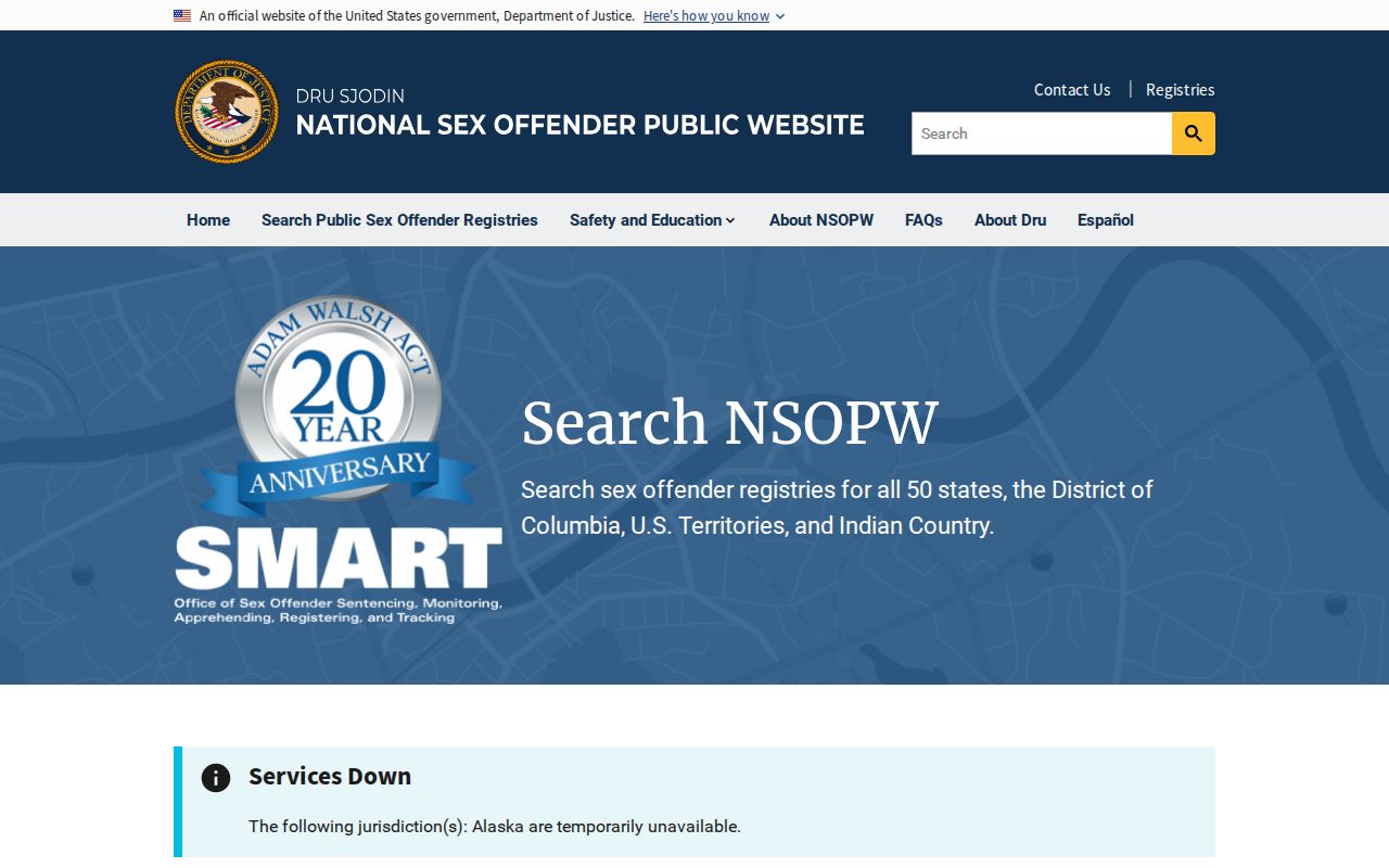 National NSOPW supplement for a Hancock County sex offender search